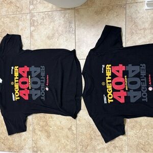 Black Men’s Tee with Together 404 Design. Atlanta Hawks Playoff Game Issued
